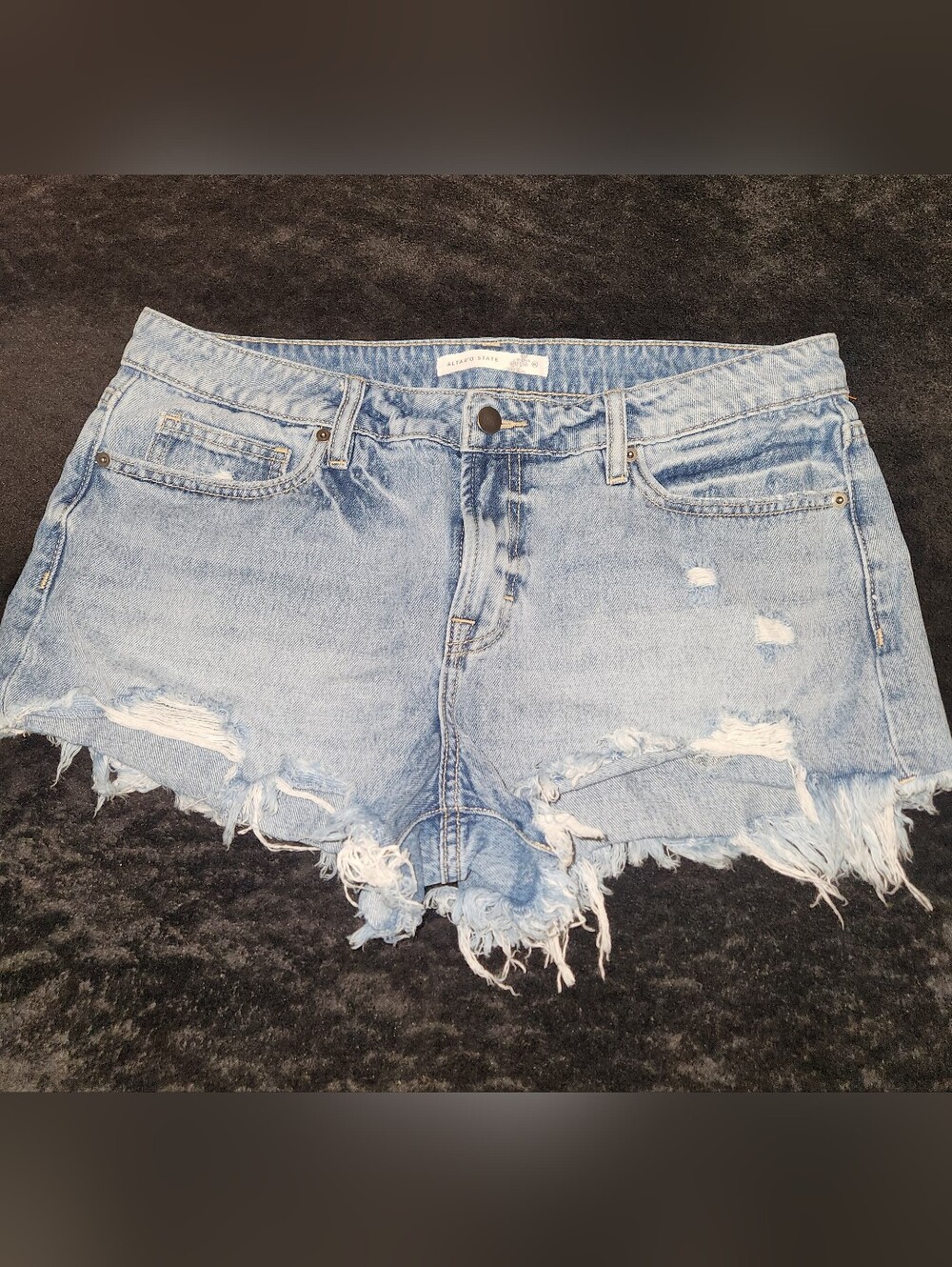 Altar'd State Light Blue Distressed Denim Cutoff Shorts